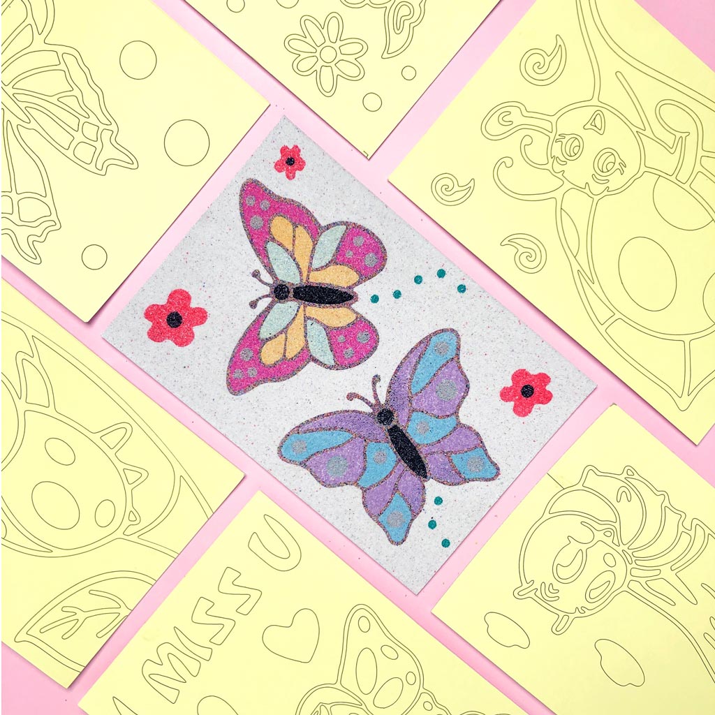 Butterflies & Lady Beetles - Kids Kreative Sand Art